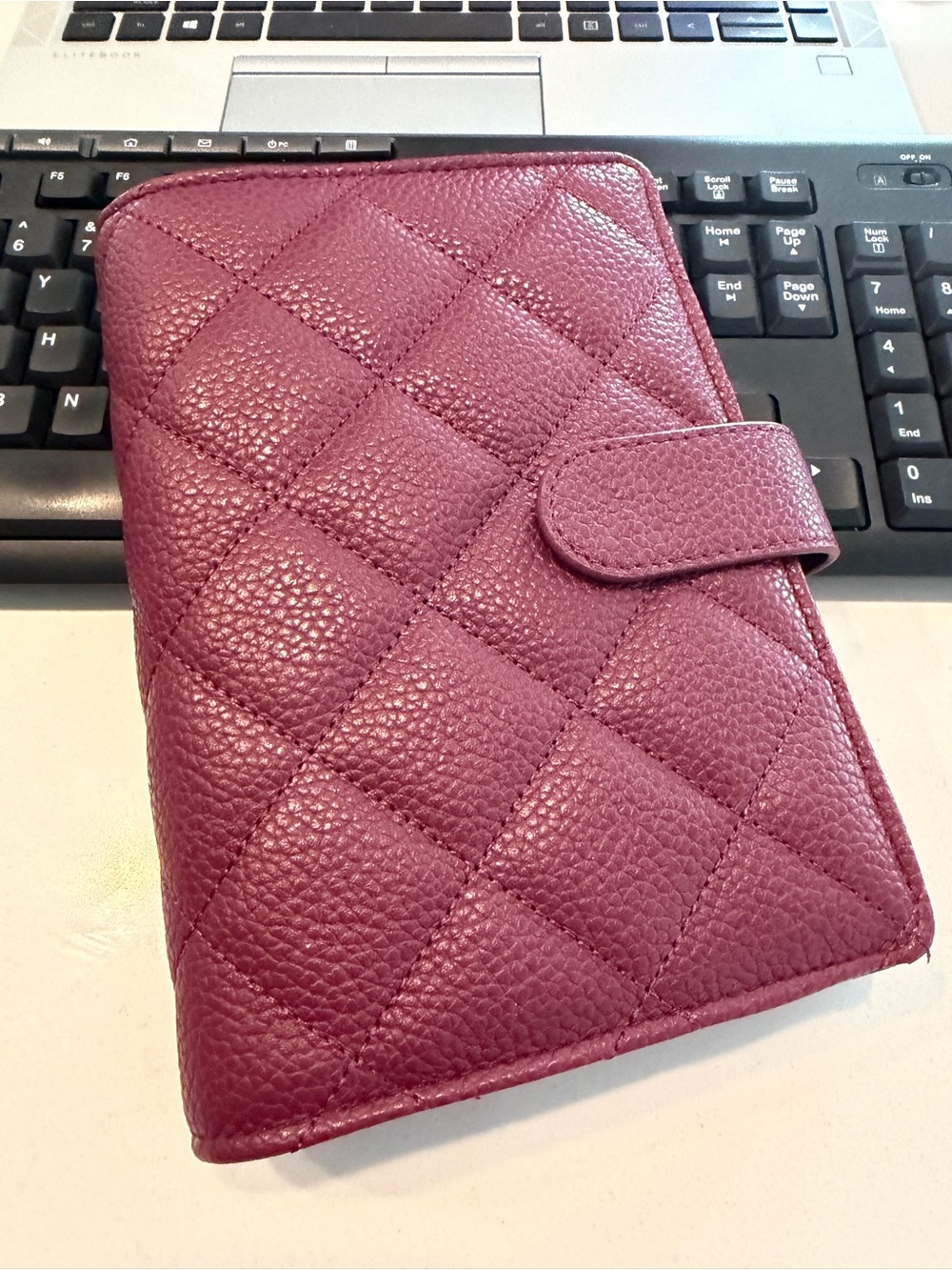 Christina Loves Planning personal Quilted Burgundy planner cash envelopes